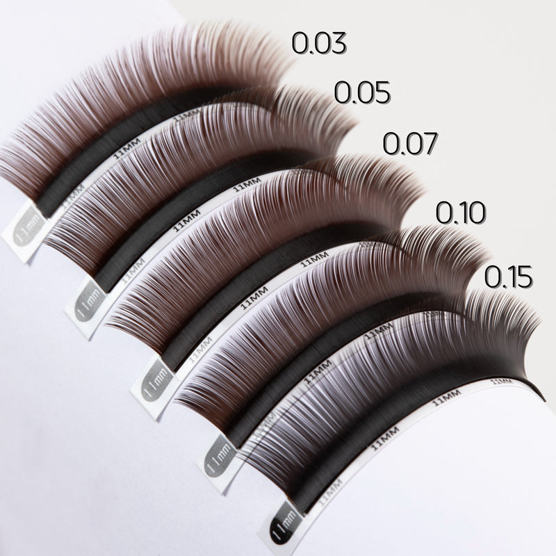Black Brown  Lashes - Ristretto Collection 0.07 Singles