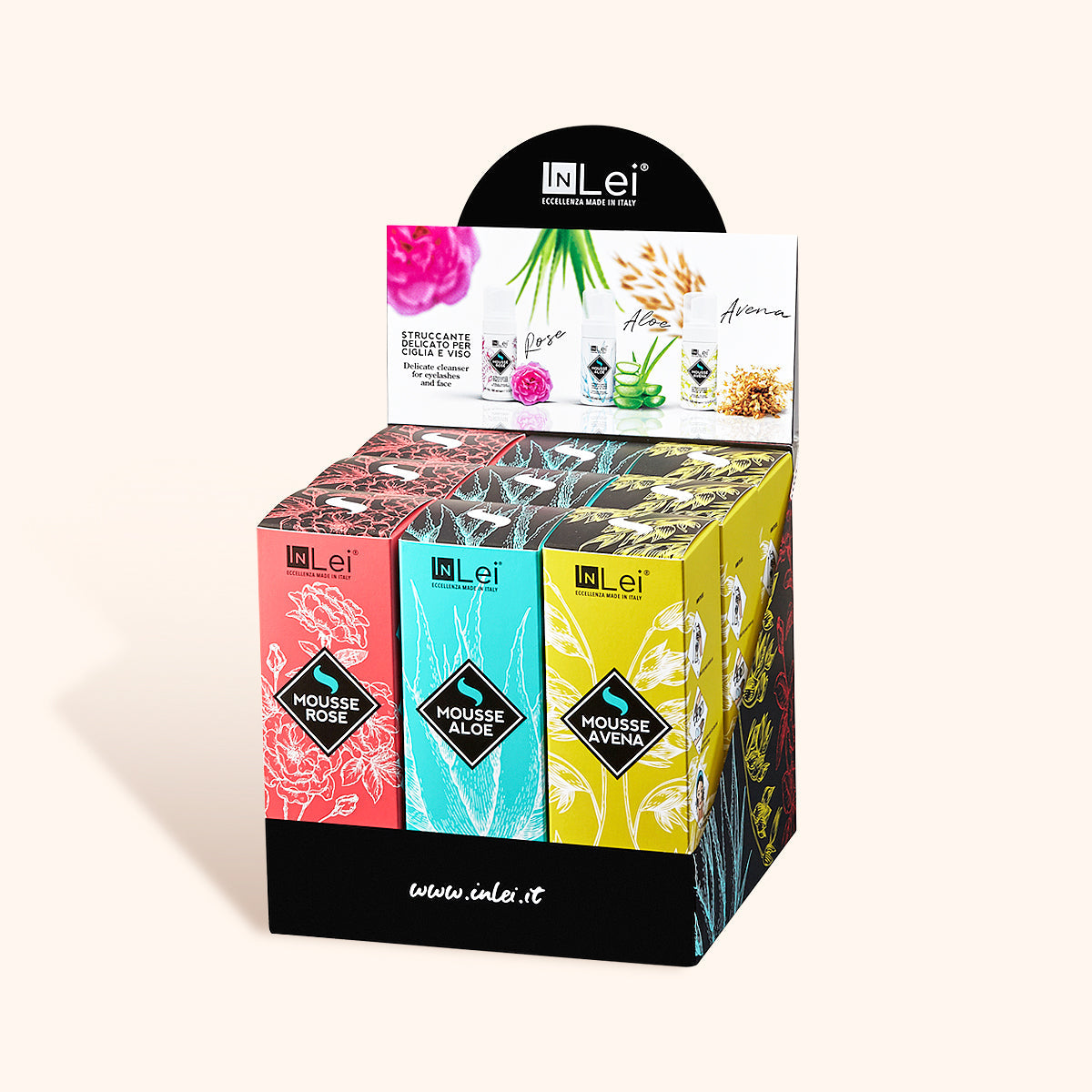 InLei® Zartes Wimpern- und Augenbrauenshampoo 9-tlg. (Trio)